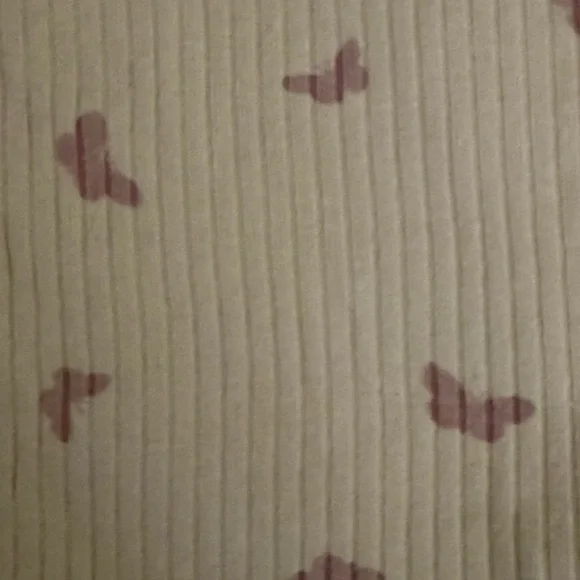 cloud island Ribbed Baby Set in Blush with Rose Accent - Picture 6 of 7